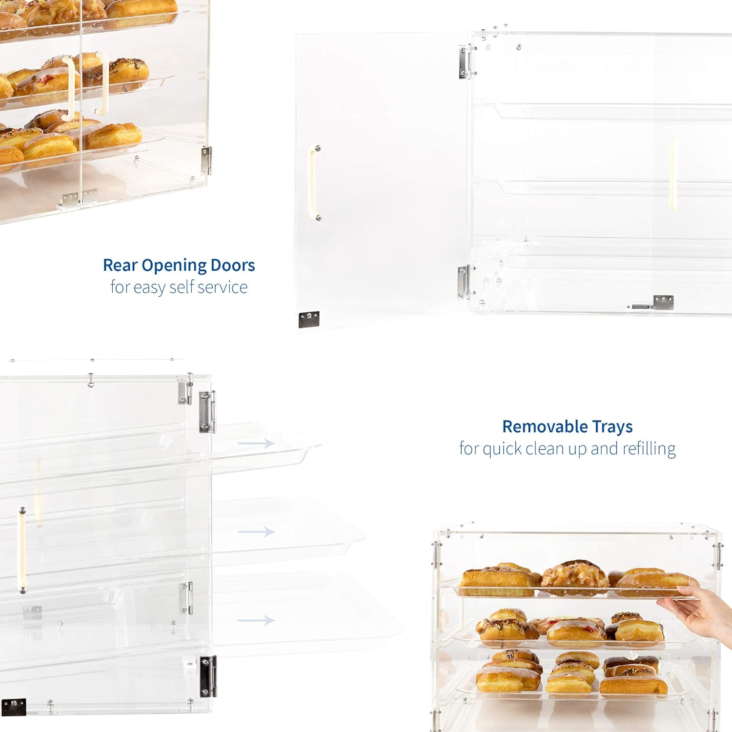 3-Tier Acrylic Display Case for Baked Good